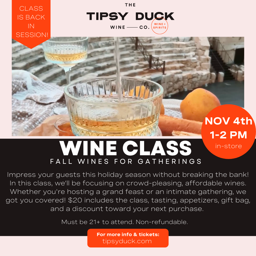 Class Tickets: Fall Wines for Gatherings