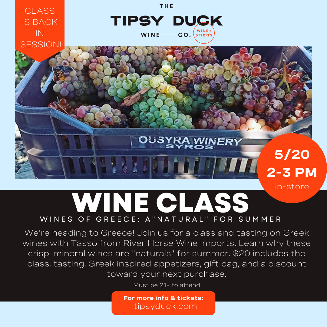 Class Tickets: Natural Wines of Greece with River Horse Wine Co.
